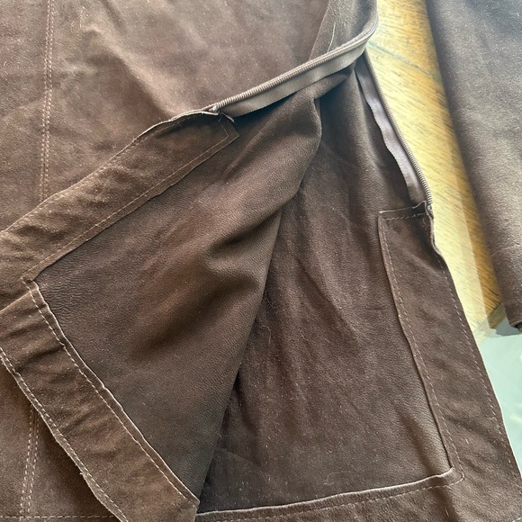 Stetson Chocolate Brown Supple Suede Leather Tunic W/Western Style Stitching L - Picture 4 of 16